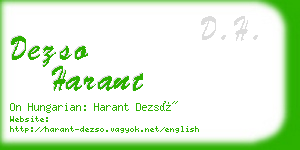 dezso harant business card